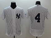 New York Yankees #4 Lou Gehrig White Strip 2016 Flexbase Authentic Collection Stitched Jersey,baseball caps,new era cap wholesale,wholesale hats
